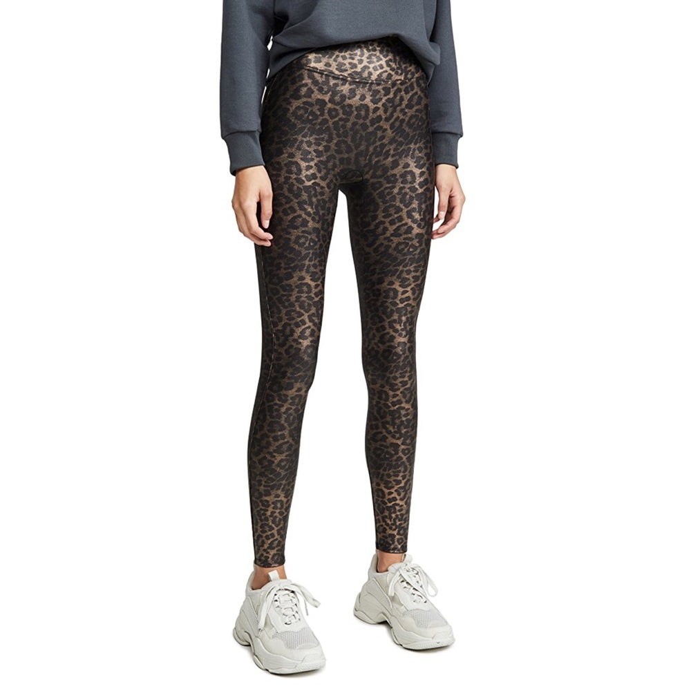 Spanx Faux Leather Leopard Leggings - Picture 2 of 7